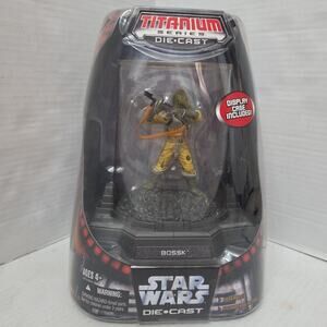 Star Wars BOSSK Titanium Series Die-Cast Action Figure Hasbro 2006 New + Display